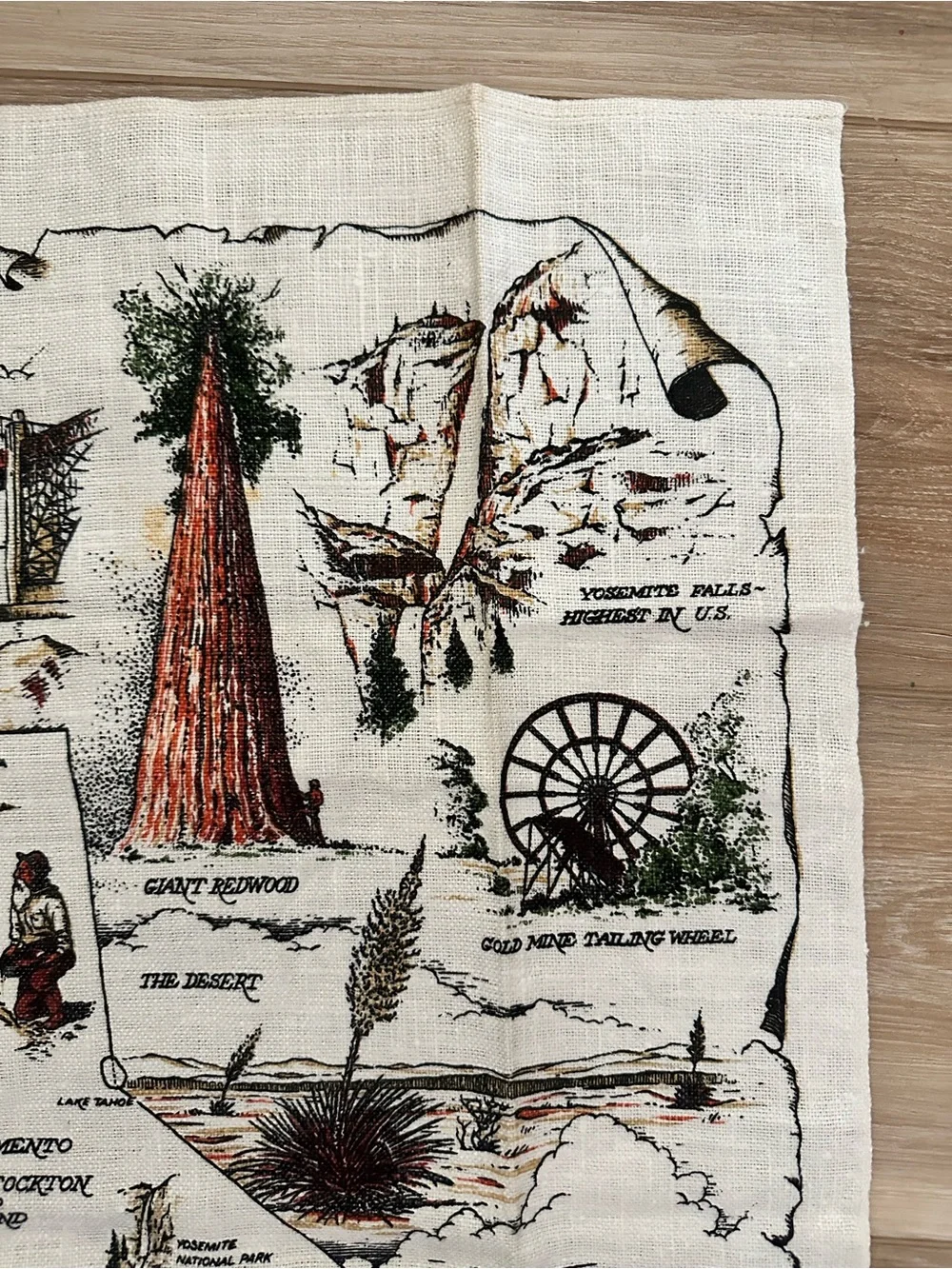 California Linen Souvenir Tea Towel